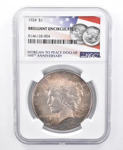 1924 Peace Silver Dollar BU NGC Beautiful Tone *8712