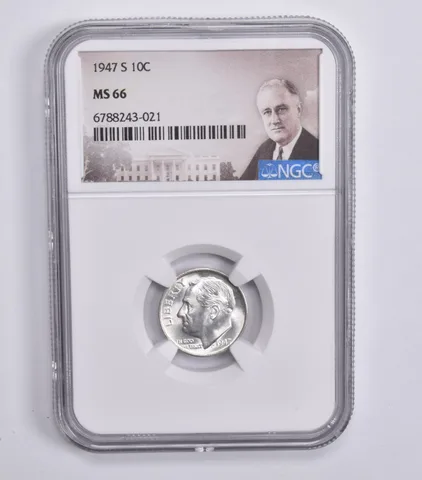 1947-S Roosevelt Dime 10c MS66 NGC Special Lbl