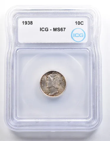 1938 Mercury Dime MS67 ICG *4030