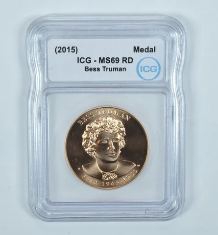 (2015) Bronze Medal First Spouse Bess Truman MS69 RD ICG