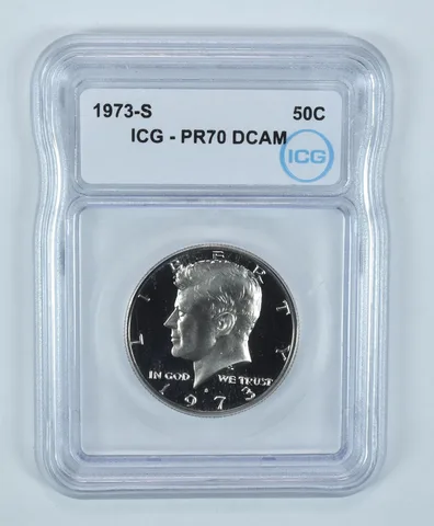 1973-S Kennedy Half Dollar PR70 DCAM ICG