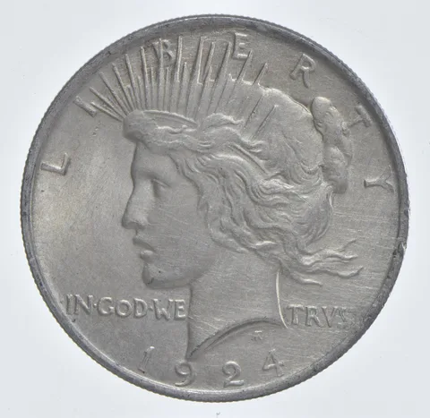 Better - 1924 Peace Silver Dollar - 90% US Coin *696