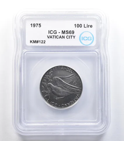1975 Vatican City 100 Lire KM#122 MS69 ICG *7823