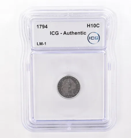 1794 Flowing Hair Half Dime LM-1 Authentic ICG Beautiful Tone *4292