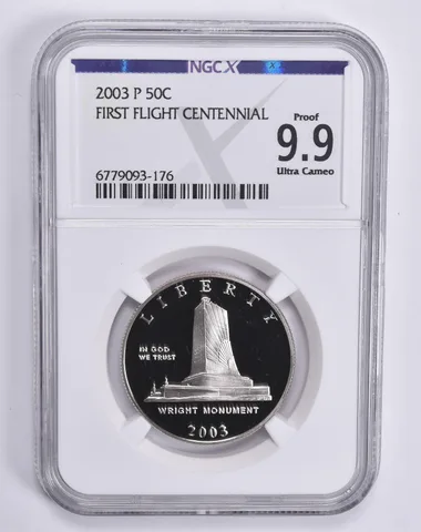 2003-P First Flight Centennial Commemorative Half Dollar Proof 9.9 NGCX