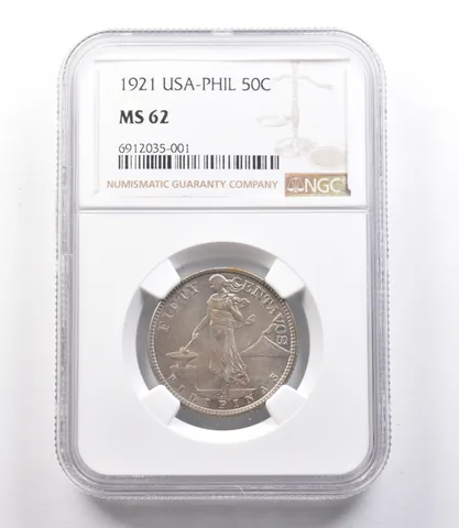 1921 USA-Philippines Half Dollar MS62 NGC *1948