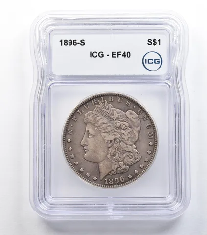 1896-S Morgan Silver Dollar EF40 ICG *9294