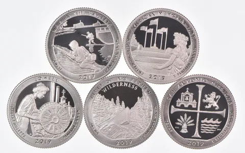 2019-S America The Beautiful Quarters (clad) From Proof Set (5 coins)