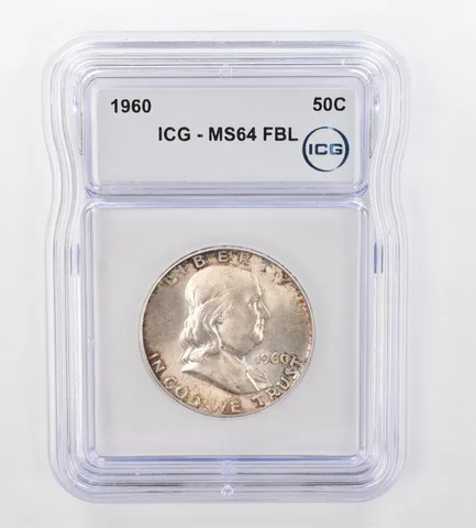 1960 Franklin Half Dollar MS64 FBL ICG Beautiful Tone *0880