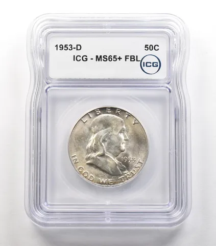 1953-D Franklin Half Dollar MS65+ FBL ICG *6711
