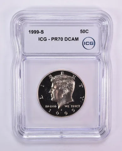 1999-S Kennedy Half Dollar PR70 DCAM ICG