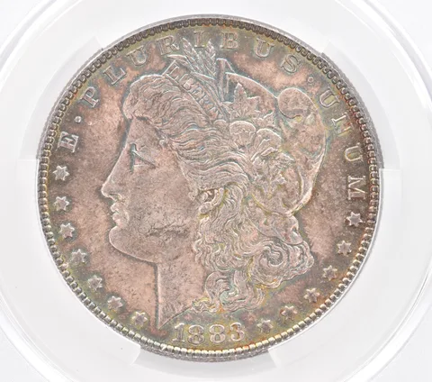 1883 Morgan Silver Dollar MS62 CAC CACg Beautiful Tone *2561