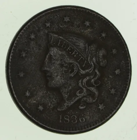 1836 Young Head Large Cent - Circulated *6444