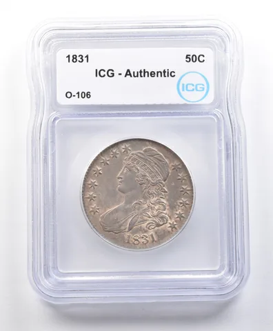1831 Capped Bust Half Dollar O-106 Authentic ICG *3133