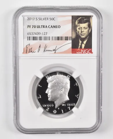 2017-S PF70 UCAM Kennedy Half Dollar Silver NGC Special Lbl