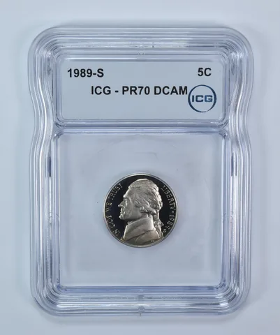 1989-S Jefferson Nickel PR70 DCAM ICG