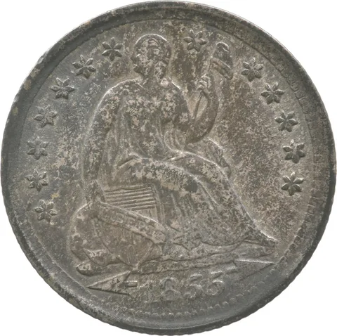1855 Seated Liberty Half Dime Arrows *2402