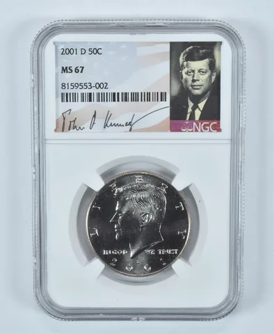2001-D Kennedy Half Dollar MS67 NGC Special Label