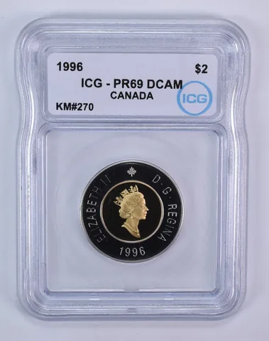 1996 Canada 2 Dollars Polar Bear PR69 DCAM ICG