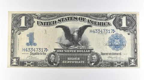 1899 $1 United States Black Eagle Silver Certificate Large Note FR#227 *0754