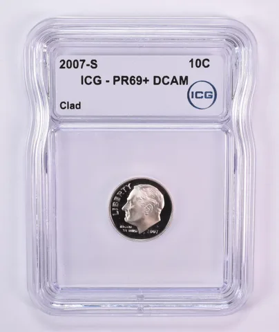 2007-S Roosevelt Dime PR69+ DCAM ICG