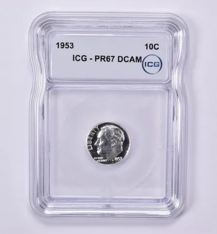 1953 Roosevelt Dime PR67 DCAM ICG *0508