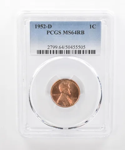 1952-D Lincoln Wheat Cent MS64 RB PCGS Beautiful Tone *3004