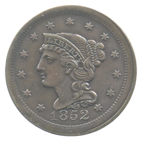 1852 Braided Hair Large Cent *4480