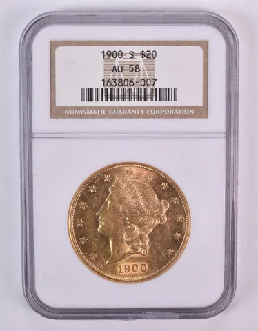 1900-S $20 Liberty Head Gold Double Eagle AU58 NGC *1031