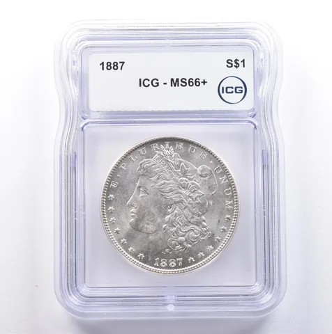 1887 Morgan Silver Dollar MS66+ ICG *9100