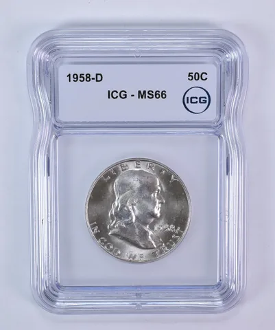 1958-D Franklin Half Dollar MS66 ICG