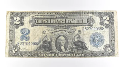 1899 $2 Silver Certificate Large Note Blue Seal *2672