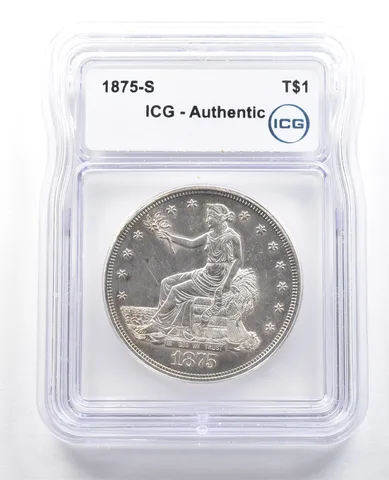 1875-S Seated Liberty Trade Dollar Authentic ICG *4895