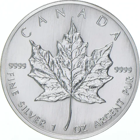 1989 Canada 5 Dollars Silver Maple Leaf 1 Oz Silver BU