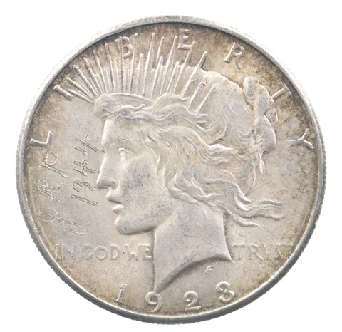 1923-S Peace Silver Dollar JRP 1944 WWII Love Token *1388