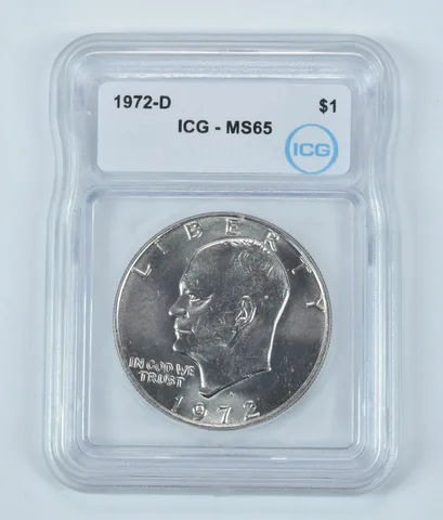 1972-D Eisenhower $1 MS65 ICG