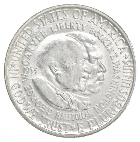 BU 1953-S Carver Washington Freedom Commemorative Silver Half Dollar