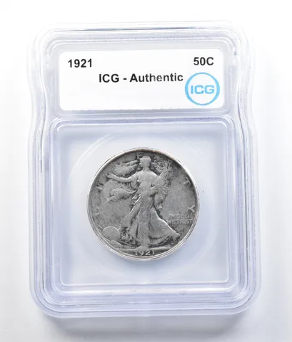 1921 Walking Liberty Half Dollar Authentic ICG *7852