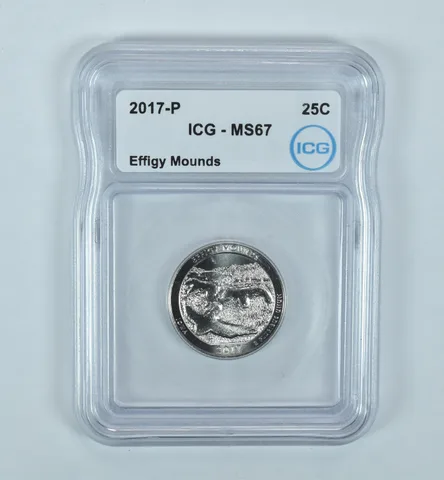 2017-P Washington Quarter ATB Effigy Mounds MS67 ICG