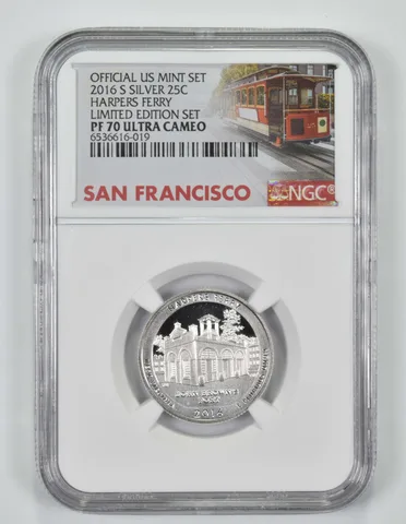 2016-S PF70 Silver Harpers Ferry Quarter NGC Limited Edition