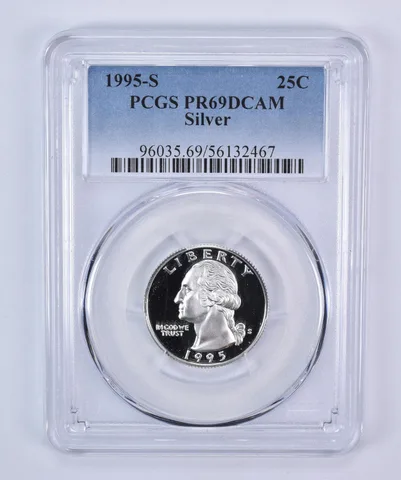 1995-S Washington Quarter Silver PR69 DCAM PCGS Blue Label