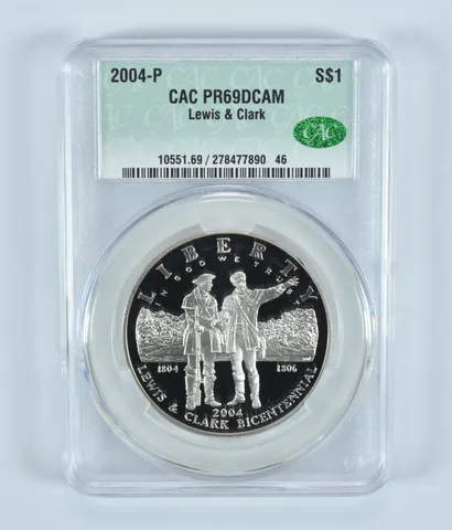 2004-P Lewis & Clark Commemorative Silver Dollar PR69 DCAM CAC CACg