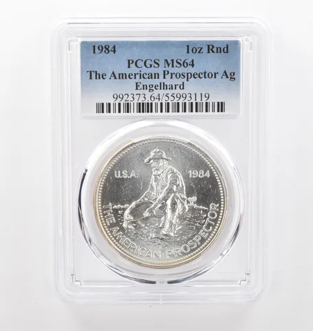 1984 Engelhard Prospector 1 Oz Silver MS64 PCGS Beautiful Tone *2155