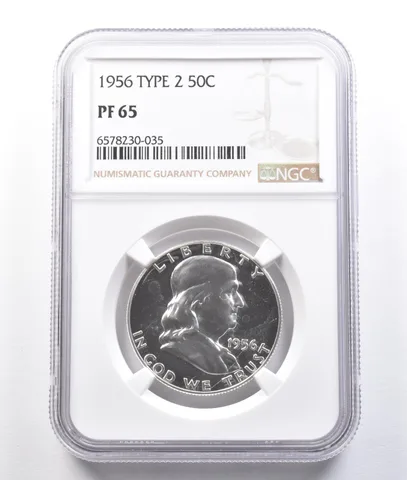 1956 Franklin Half Dollar Type 2 PF65 NGC *2553