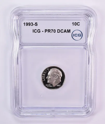 1993-S Roosevelt Dime PR70 DCAM ICG