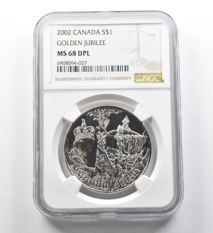 2002 Canada Silver Dollar Golden Jubilee MS68 DPL NGC a8276