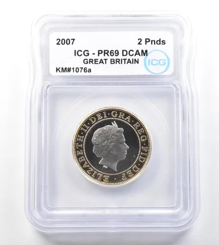 2007 Great Britain 2 Pounds KM#1076a PR69 DCAM ICG a3302