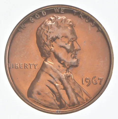 1967 Lincoln Memorial Cent SMS Finish Unc