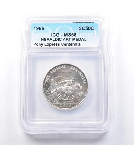 1960 So Called Half Dollar Pony Express Centennial MS68 ICG *8515