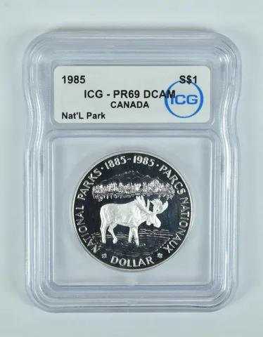 1985 Canada 1 Dollar Silver National Parks PR69 DCAM ICG